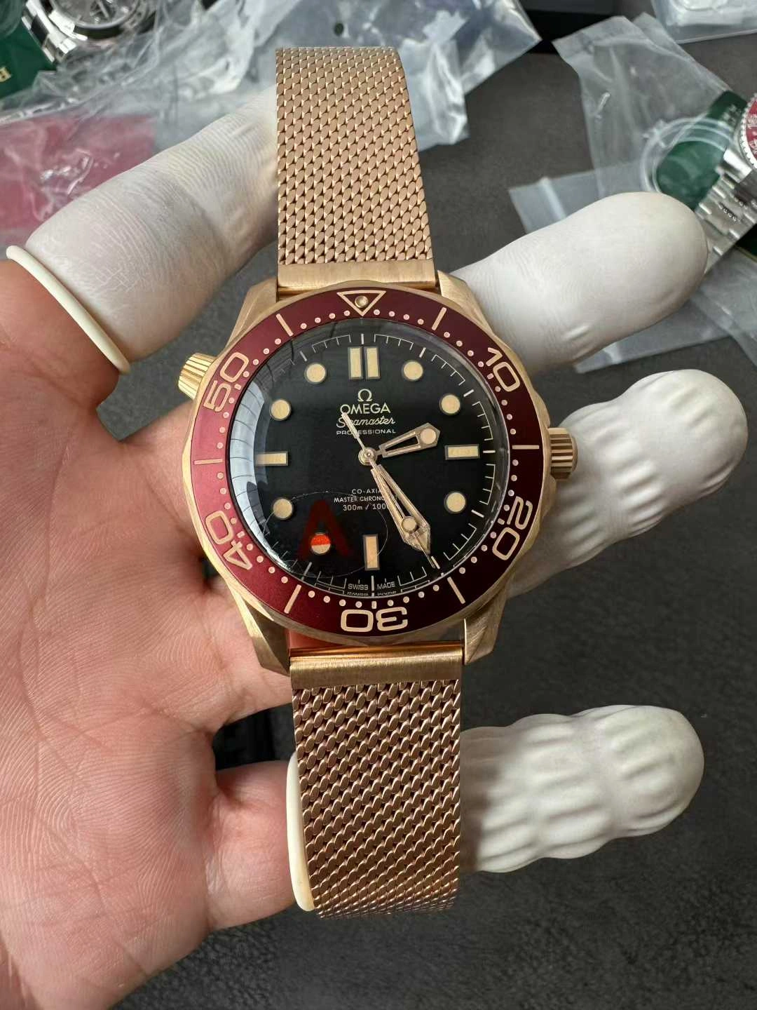 CBD Factory Omega Seamaster Diver 300M 007 “No Time To Die” Matte Tropical Brown Black Dial Titanium Mesh Bracelet(210.90.42.20.01.003) 1:1 Super Clone – 8806 Movement Stretchable 225